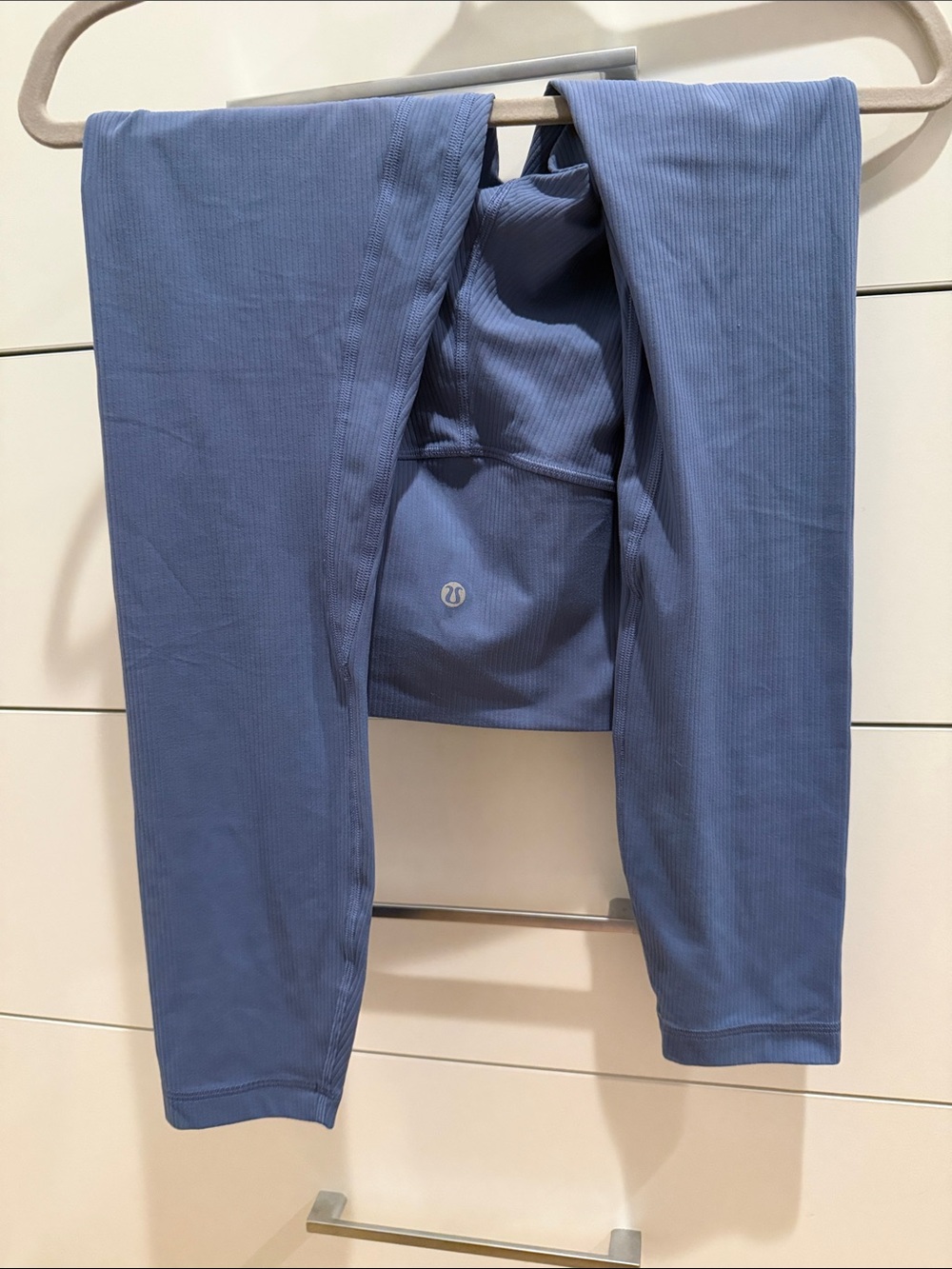 lululemon athletica Ribbed High-Rise Leggings in Blue